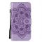  Samsung Galaxy S22 Fodral Sun Mandala Läder Lila
