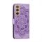  Samsung Galaxy S22 Fodral Sun Mandala Läder Lila