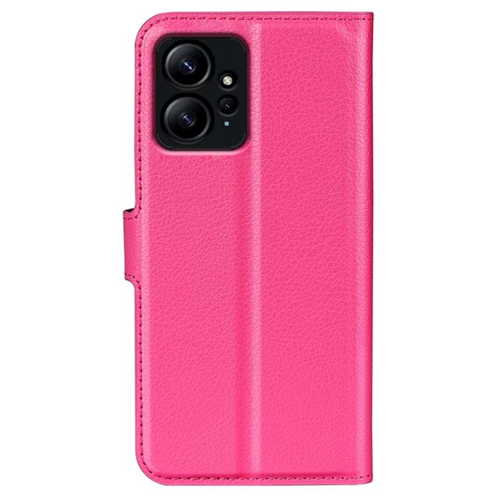 Bild 6,  Xiaomi Redmi Note 12 4G Fodral Litchi Läder Rosa
