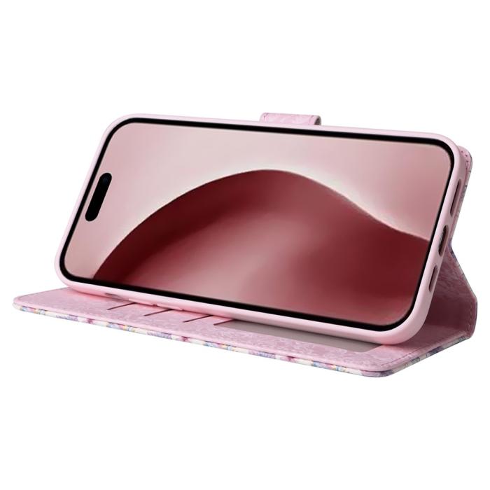 Bild 3,  iPhone 16 Pro Fodral RFID Läder Fjärilar / Blommor