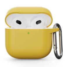  AirPods 4 Skal Med Krok Silikon Gul