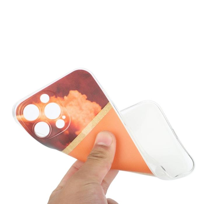 Bild 3,  iPhone 14 Pro Skal Marmor TPU Orange