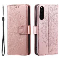  Sony Xperia 10 VI Mandala L&auml;der Fodral Ros&eacute;guld