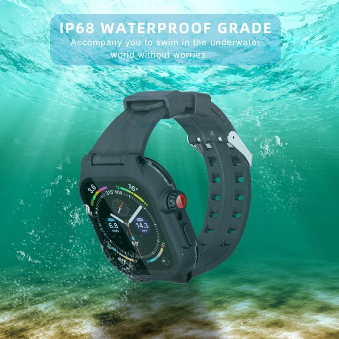 Bild 3, ShellBox ShellBox Armband Apple Watch 41 mm Vattentätt IP68 Skal Svart