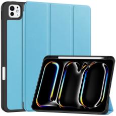  iPad Pro 11 2025/2024 Fodral Tri-Fold Pennh&aring;llare Bl&aring;