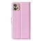  Motorola Moto G32 Fodral Litchi Läder Ljus Rosa