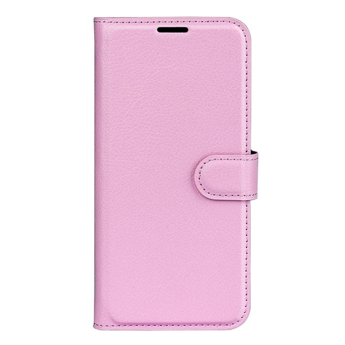 Bild 5,  Motorola Moto G32 Fodral Litchi Läder Ljus Rosa