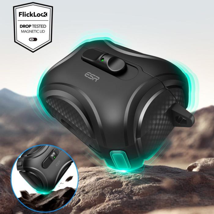 Bild 4, ESR ESR AirPods Pro 3 Skal MagSafe Cyber FlickLock HaloLock Svart