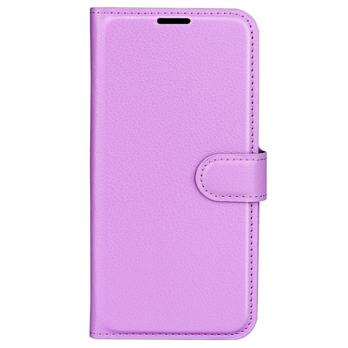 Bild 5,  Xiaomi 14 Fodral Litchi Läder Lila