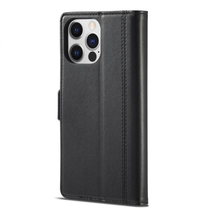 Bild 2, LC.IMEEKE LC.IMEEKE iPhone 14 Plus Fodral Läder Svart