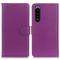  Sony Xperia 5 III Fodral Litchi Textur Lila