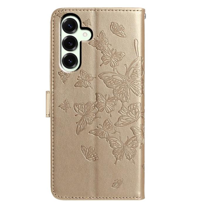 Bild 5,  Samsung Galaxy A37 5G Fodral Med Fjäril Tryck Guld