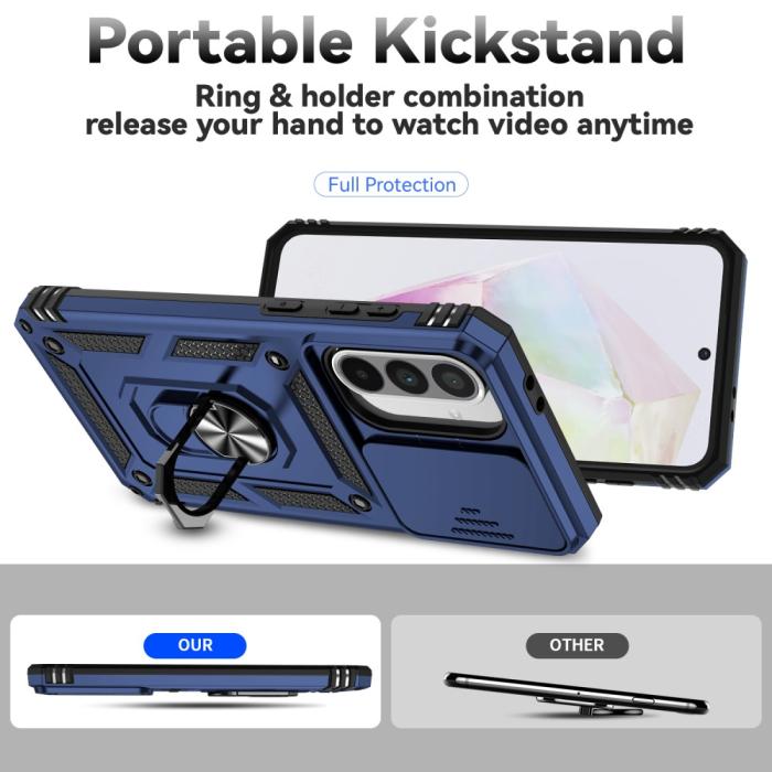 Bild 4,  Samsung Galaxy A56 5G/A36 5G Skal CamShield Ring Hybrid Blå