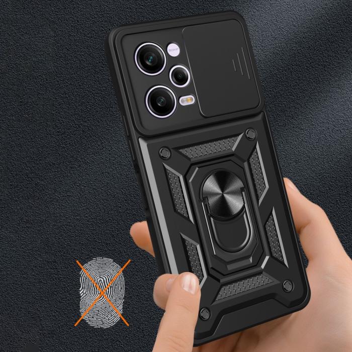 Bild 6,  Xiaomi Redmi Note 12 Pro 5G Skal CamShield Ring Hybrid Blå