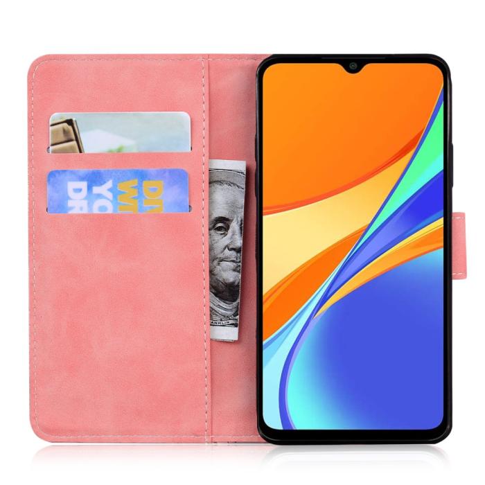 Bild 2,  Xiaomi Redmi 9C Fodral Läder Ljus Rosa