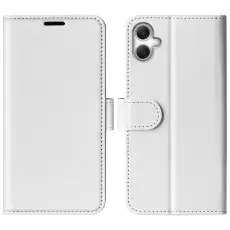  Samsung Galaxy A07 Fodral Crazy Horse L&auml;der Vit