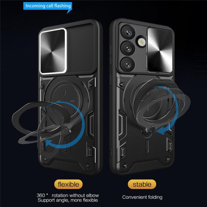 Bild 3,  Samsung Galaxy S26 Plus Skal CamShield Kickstand Hybrid Svart