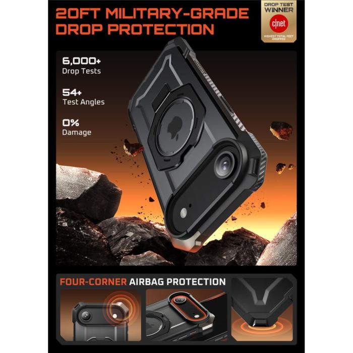 Bild 3, Supcase Supcase iPhone Air Skal MagSafe Unicorn Beetle Grip Svart