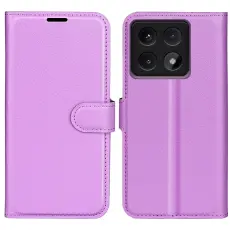  Xiaomi 14T Pro Fodral Litchi L&auml;der Lila