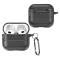  AirPods 4 Skal Med Krok TPU Kolfiber Textur Svart