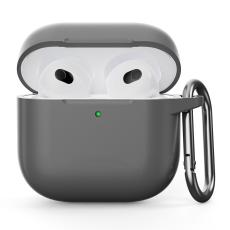  AirPods 4 Skal Med Krok Silikon Gr&aring;