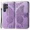 Samsung Galaxy S24 Ultra Fodral Big Butterfly Ljus Lila