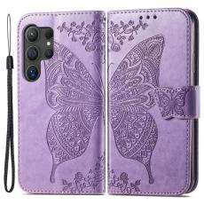  Samsung Galaxy S24 Ultra Fodral Big Butterfly Ljus Lila