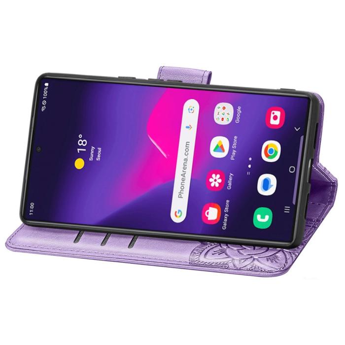 Bild 3,  Samsung Galaxy S24 Ultra Fodral Big Butterfly Ljus Lila