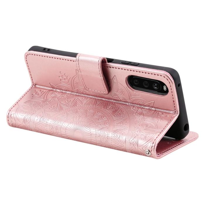 Bild 4,  Sony Xperia 10 VI Mandala Läder Fodral Roséguld