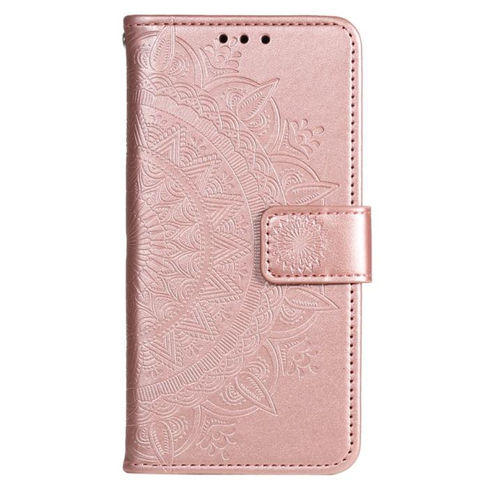 Bild 5,  Sony Xperia 10 VI Mandala Läder Fodral Roséguld