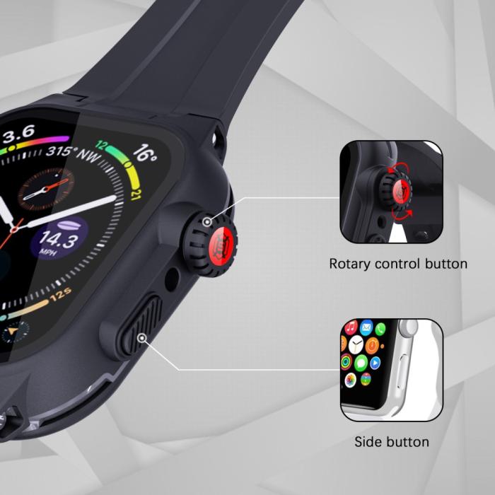 Bild 5, ShellBox ShellBox Armband Apple Watch 41 mm Vattentätt IP68 Skal Svart