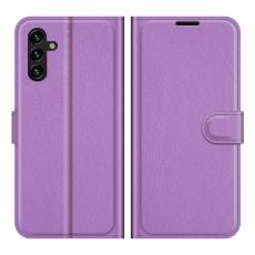  Samsung Galaxy A04s / A13 5G Fodral Litchi L&auml;der Lila