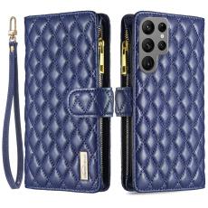 BINFEN BINFEN Galaxy S23 Ultra Fodral Diamond Multifunktionell Bl&aring;
