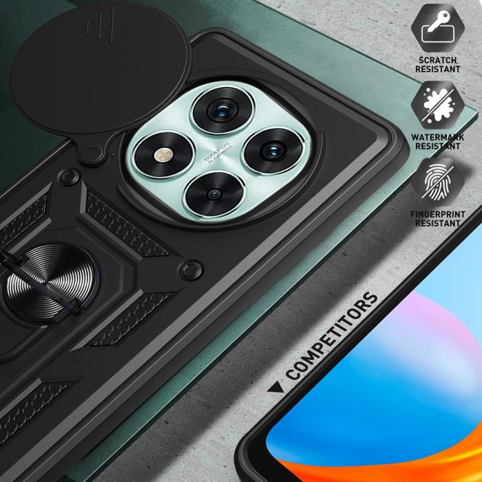 Bild 6,  Xiaomi Redmi Note 14 Pro 5G Skal CamShield Hybrid Ring Röd