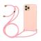  iPhone 15 Pro Skal Strawberry Design Med Strap Rosa