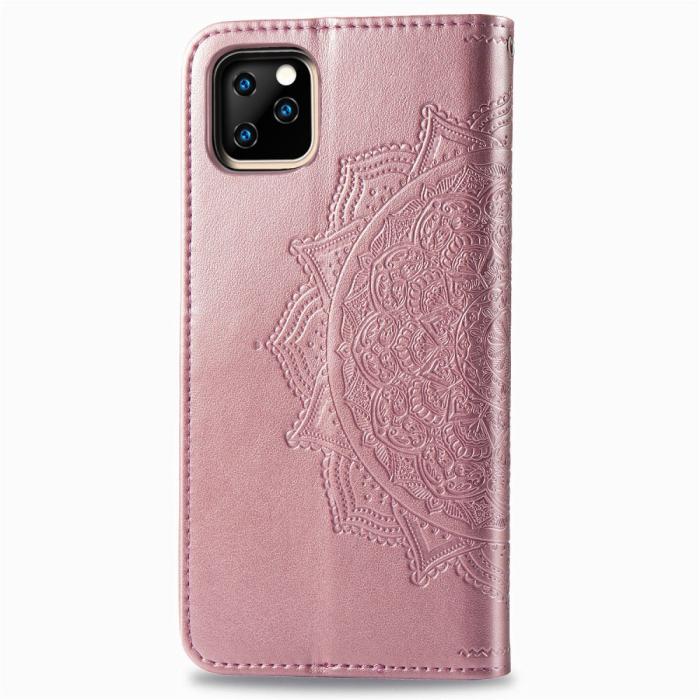 Bild 5,  iPhone 11 Pro Max - Mandala Läder Fodral - Roségul