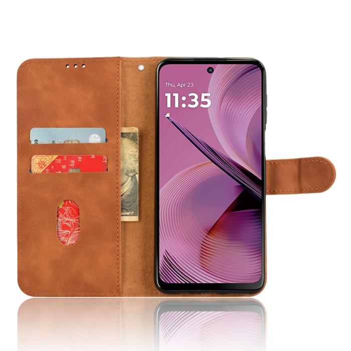 Bild 2,  Motorola Moto G55 5G Fodral Läder Brun