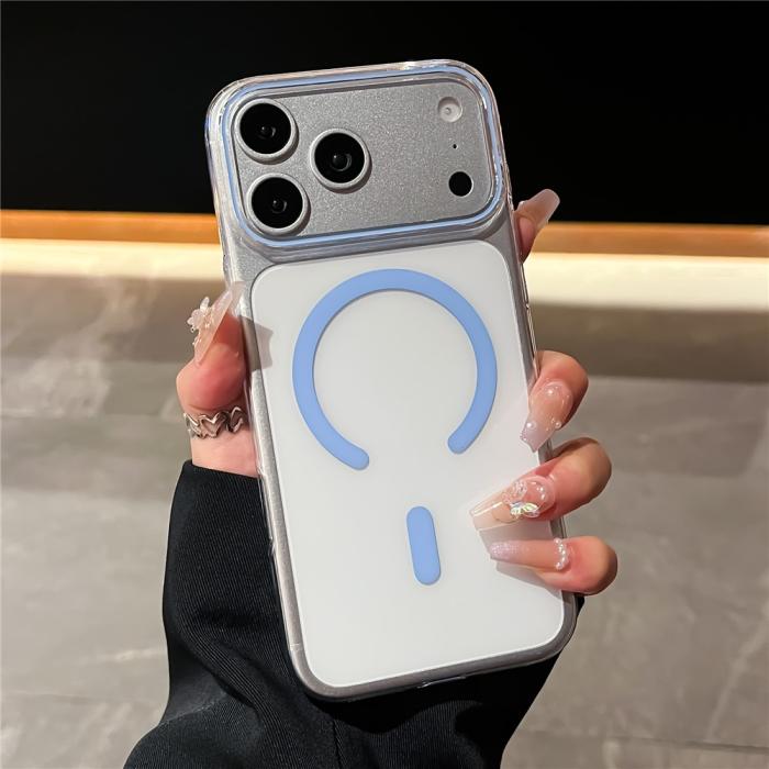 Bild 2,  iPhone 18 Pro / 17 Pro Skal MagSafe Transparent/Ljus Blå