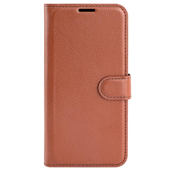 Bild 5,  Xiaomi 14 Fodral Litchi Läder Brun