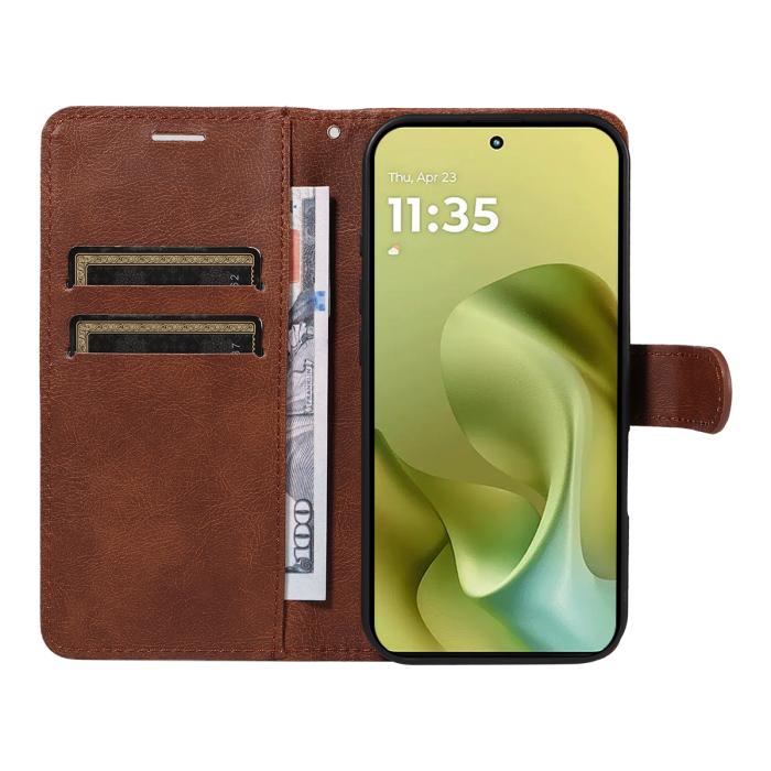 Bild 2,  Motorola Moto G86 Power / G86 5G Fodral Läder Brun