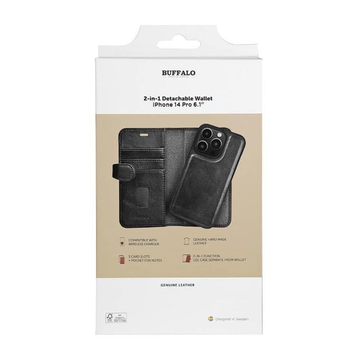 Bild 2, Buffalo Buffalo iPhone 14 Pro Fodral 2in1 Magnet / Skal Svart