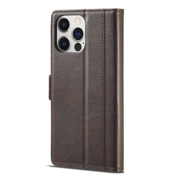 Bild 2, LC.IMEEKE LC.IMEEKE iPhone 14 Plus Fodral Läder Brun