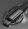 BASEUS Baseus Tungsten 2m 100W 5A PD QC USB-C - USB-C Flätad Nylon Kabel - Svart
