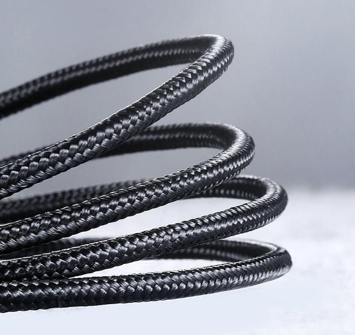 Bild 5, UGREEN Ugreen 1m 60W 3A USB-C - USB-C Flätad Nylon Kabel - Svart/Grå