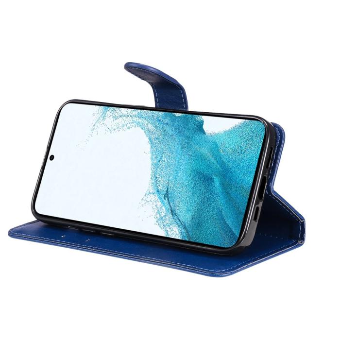 Bild 4,  Samsung Galaxy S23 Plus Fodral Läder Blå