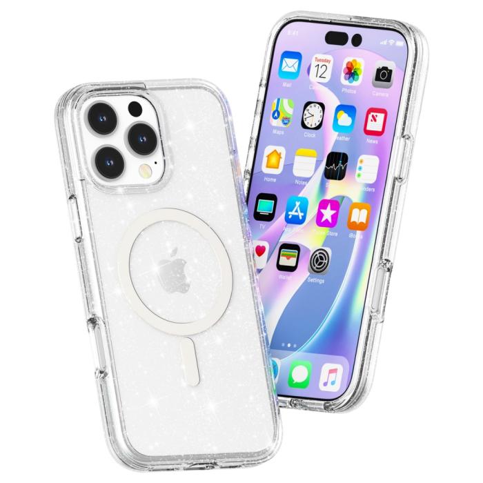 Bild 3,  iPhone 16 Pro Skal MagSafe Glitter Transparent