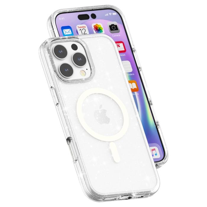 Bild 5,  iPhone 16 Pro Skal MagSafe Glitter Transparent