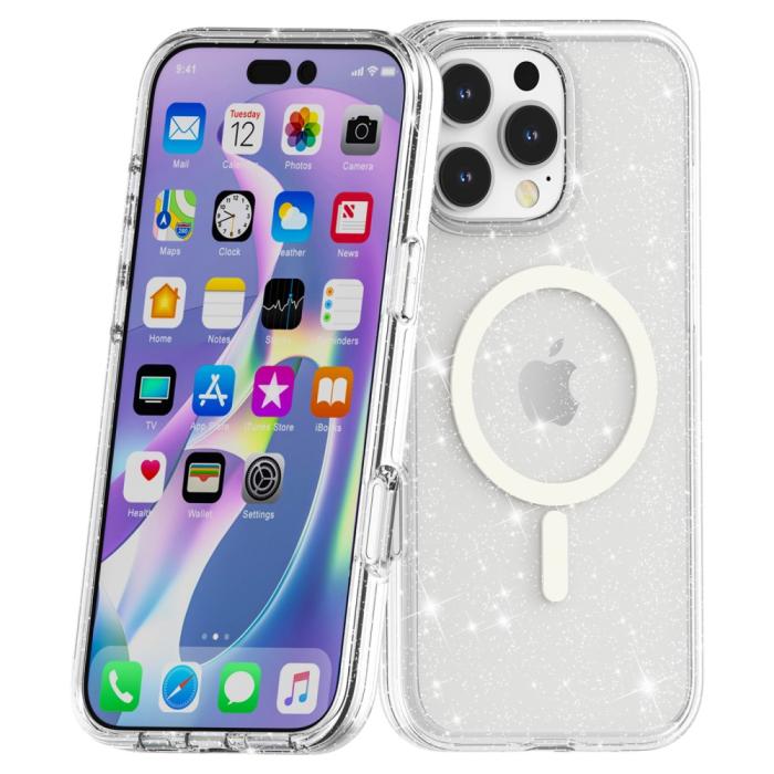 Bild 6,  iPhone 16 Pro Skal MagSafe Glitter Transparent