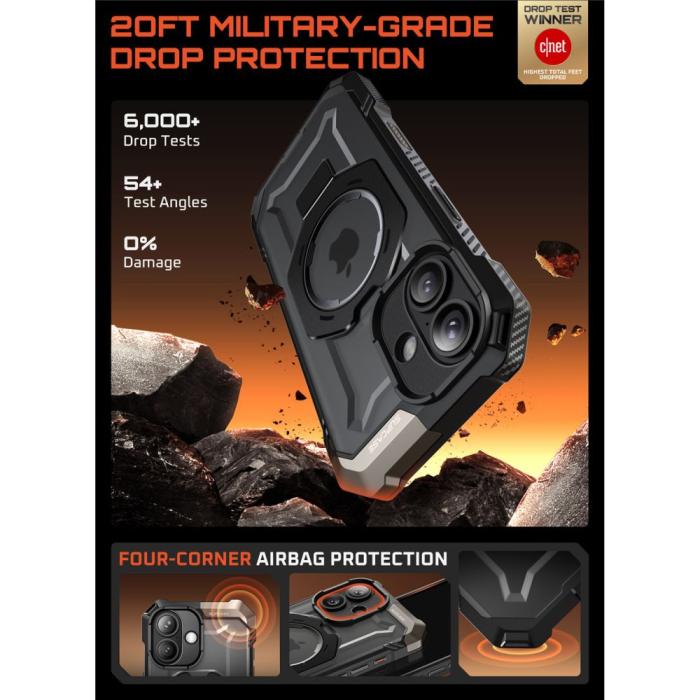 Bild 3, Supcase Supcase iPhone 17 Skal MagSafe Unicorn Beetle Grip Svart