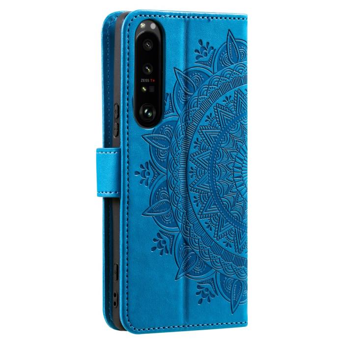 Bild 6,  Sony Xperia 1 VI Mandala Läder Fodral Blå